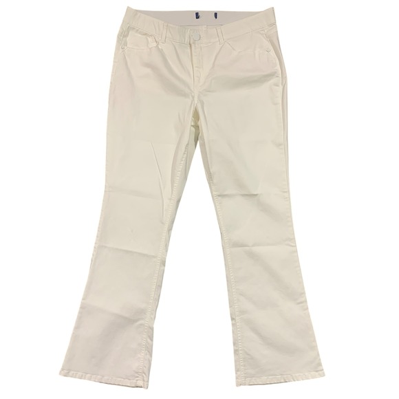 Democracy Ab Solution Women's 16 White Flare Denim Jeans Casual Pants‎ Stretch - Picture 2 of 8